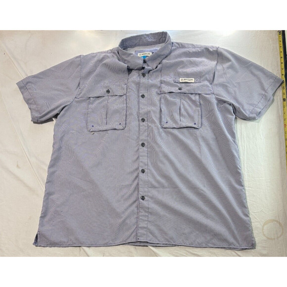 Magellan Fish Gear Button Up Shirt Caped Men's Size XL Relaxed Fit Mag-Wick Blue - Picture 1 of 6